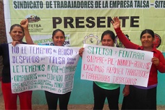 Peruvian worker demonstration